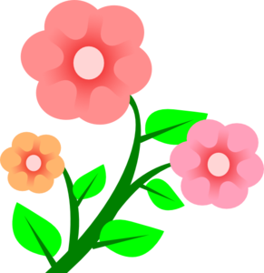 Three Basic Flowers Clip Art